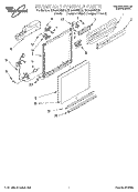 FRAME AND CONSOLE Diagram and Parts List for DU940QWDB5  Whirlpool Dishwasher