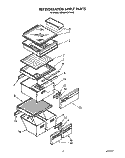 REFRIGERATOR SHELF Diagram and Parts List for 3ED22RQXXW00  Whirlpool Refrigerator