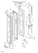 FREEZER DOOR Diagram and Parts List for 6ED20TKXDW02  Whirlpool Refrigerator