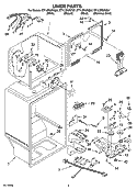 LINER PARTS Diagram and Parts List for ET1LFKXKS07  Whirlpool Refrigerator