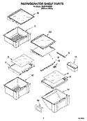 REFRIGERATOR SHELF PARTS Diagram and Parts List for GS2SHKXNQ02  Whirlpool Refrigerator
