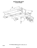 BACKGUARD Diagram and Parts List for SF3100EPW0  Whirlpool Range