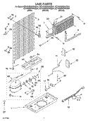 UNIT Diagram and Parts List for ET4WSMXKT01  Whirlpool Refrigerator