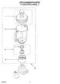 ATTACHMENT PARTS Diagram and Parts List for 5KSB52EBU5  KitchenAid Blender