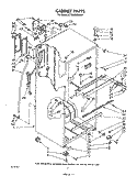 CABINET Diagram and Parts List for ET18HKXSW01  Whirlpool Refrigerator