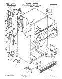 CABINET Diagram and Parts List for ET18DKXWN00  Whirlpool Refrigerator