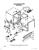 TUB ASSEMBLY Diagram and Parts List for TUD2000W1  Whirlpool Dishwasher