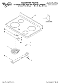 COOKTOP PARTS Diagram and Parts List for RF378LXKT1  Whirlpool Range