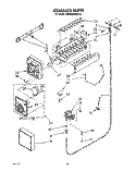 ICEMAKER Diagram and Parts List for KSRB25QABL00  KitchenAid Refrigerator