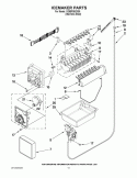 ICEMAKER PARTS Diagram and Parts List for G25EFSB23S8  Whirlpool Refrigerator
