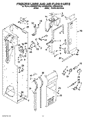 FREEZER LINER AND AIR FLOW PARTS Diagram and Parts List for KSSS36QTB02  KitchenAid Refrigerator
