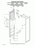 FREEZER DOOR PARTS Diagram and Parts List for GSF26C4EXB02  Whirlpool Refrigerator