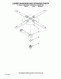 LOWER WASHARM AND STRAINER PARTS Diagram and Parts List for KUDC10FXSS0  KitchenAid Dishwasher