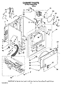 CABINET PARTS Diagram and Parts List for NGD5240TQ0  Amana Dryer