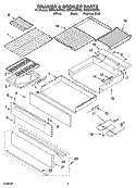 DRAWER & BROILER PARTS Diagram and Parts List for GERC4120PQ3  Whirlpool Range