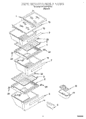 REFRIGERATOR SHELF Diagram and Parts List for 4YED22PQFN00  Whirlpool Refrigerator