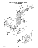 AIR FLOW AND RESERVOIR Diagram and Parts List for KSSS48DWX02  KitchenAid Refrigerator