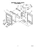 CONTROL PANEL Diagram and Parts List for KEMS306XWH1  KitchenAid Wall Oven