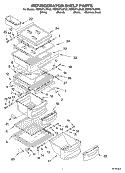 REFRIGERATOR SHELF PARTS Diagram and Parts List for KSRS27ILBL02  KitchenAid Refrigerator