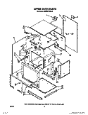 UPPER OVEN Diagram and Parts List for KEBS277WBL0  KitchenAid Wall Oven