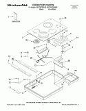 COOKTOP PARTS Diagram and Parts List for KECC507RWW05  KitchenAid Cooktop