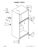 CABINET PARTS Diagram and Parts List for W8TXNWMBQ00  Whirlpool Refrigerator