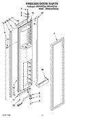 FREEZER DOOR PARTS Diagram and Parts List for KSSO42QTX02  KitchenAid Refrigerator