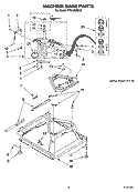 MACHINE BASE PARTS Diagram and Parts List for ITW4300SQ0  Inglis Washer