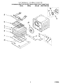 INTERNAL OVEN Diagram and Parts List for KEMS377GAL3  KitchenAid Microwave Oven Combo