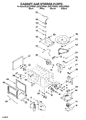 CABINET AND STIRRER PARTS Diagram and Parts List for GMC275PDB07  Whirlpool Microwave Oven Combo