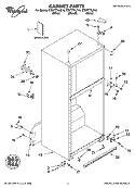 CABINET PARTS Diagram and Parts List for ET9FTTXLQ13  Whirlpool Refrigerator