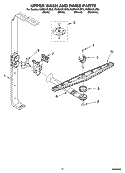 UPPER WASH AND RINSE PARTS Diagram and Parts List for KUDI01FLSS6  KitchenAid Dishwasher