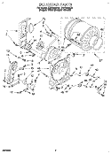 BULKHEAD Diagram and Parts List for LGV7646DZ0  Whirlpool Dryer