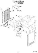 AIR FLOW PARTS Diagram and Parts List for KSRB22FTBX00  KitchenAid Refrigerator