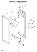 REFRIGERATOR DOOR PARTS Diagram and Parts List for 8ED2WTKXRT00  Whirlpool Refrigerator
