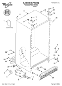 CABINET, LITERATURE Diagram and Parts List for ED0GTKXKQ00  Whirlpool Refrigerator