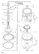 AGITATOR, BASKET AND TUB Diagram and Parts List for LXR9200HQ1  Whirlpool Washer