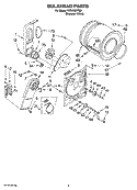 BULKHEAD PARTS, OPTIONAL PARTS (NOT INCLUDED) Diagram and Parts List for EED4300TQ0  Estate Dryer