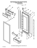 REFRIGERATOR DOOR PARTS Diagram and Parts List for KBFO42FTX05  KitchenAid Refrigerator