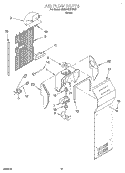 AIR FLOW Diagram and Parts List for SS25AEXHW02  Whirlpool Refrigerator