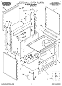 EXTERNAL OVEN, LITERATURE Diagram and Parts List for SEC350XX1  Roper Range