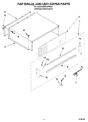 TOP GRILLE AND UNIT COVER PARTS Diagram and Parts List for KBRO36FMX00  KitchenAid Refrigerator