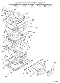REFRIGERATOR SHELF Diagram and Parts List for KSRS25IKBL00  KitchenAid Refrigerator