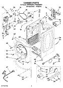 Part Location Diagram of W10202864 Whirlpool PANEL-REAR