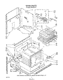 OVEN Diagram and Parts List for RS660BXV0  Whirlpool Range