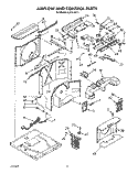AIRFLOW AND CONTROL Diagram and Parts List for ACE184XY1  Whirlpool Air Conditioner