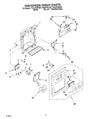 DISPENSER FRONT PARTS Diagram and Parts List for TS25AFXKS03  Estate Refrigerator