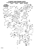 CABINET AND STIRRER PARTS Diagram and Parts List for KBMC147HSS2  KitchenAid Microwave Oven Combo