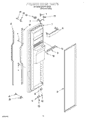 FREEZER DOOR Diagram and Parts List for 3XART725F02  Whirlpool Refrigerator