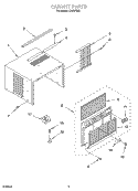 CABINET Diagram and Parts List for CA8WRK0  Crosley Air Conditioner